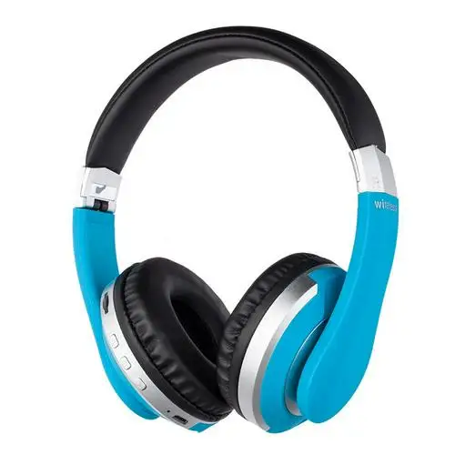 Синий MH7 беспроводные Bluetooth наушники спортивные HiFi гарнитура Складные стерео игровые наушники с микрофоном Поддержка TF карты для iphone - Цвет: Синий