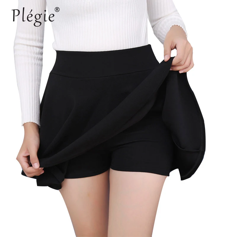 Plegie M-5XL Skirts Womens Big Size Tutu School Short Skirt Pants Suitable For The Whole Year Mini Saia High Waist Faldas Mujer