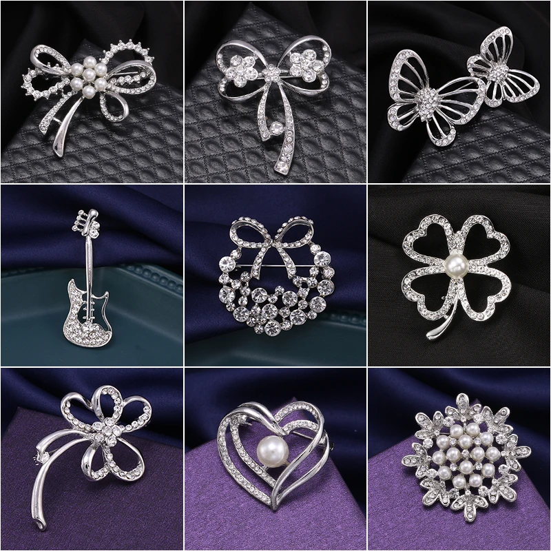 WEIMANJINGDIAN брендовая металлическая брошь с различными дизайнами и кристаллами