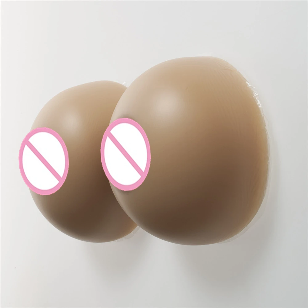 

Brown Silicone Breast 1600g/Pair Shemale Breast Prosthesis Crossdresser Simulation Artificial Boobs White Box Packaging