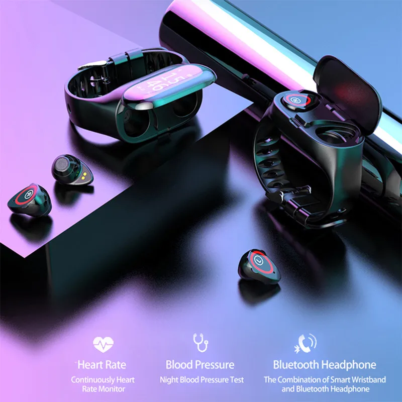 Новейшие умные часы с искусственным интеллектом Bluetooth наушники M1 пульсометром