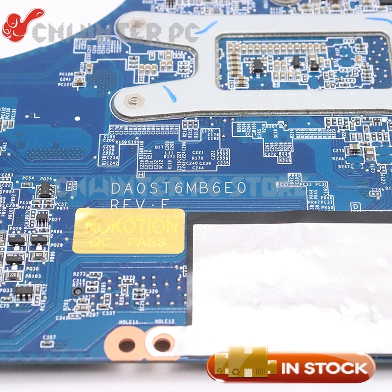 Материнская плата NOKOTION DA0ST6MB6E0 для Lenovo FLEX 14 материнская ноутбука дюймов SR170 I5 4200U