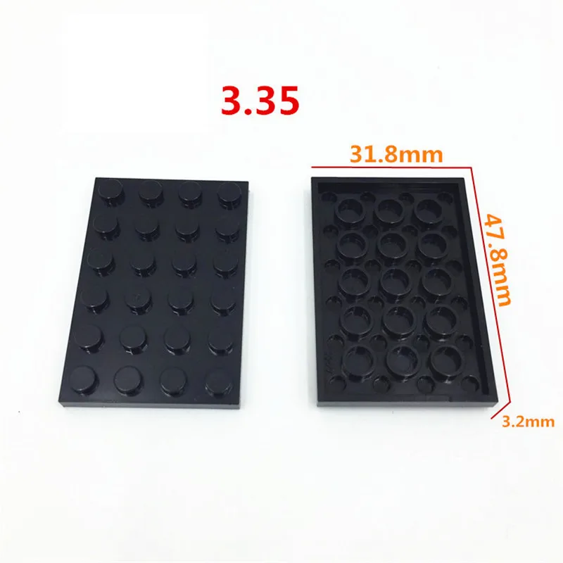 Тонкая кирпичная пластина MOC 4x6 29 шт./лот детали для строительных блоков
