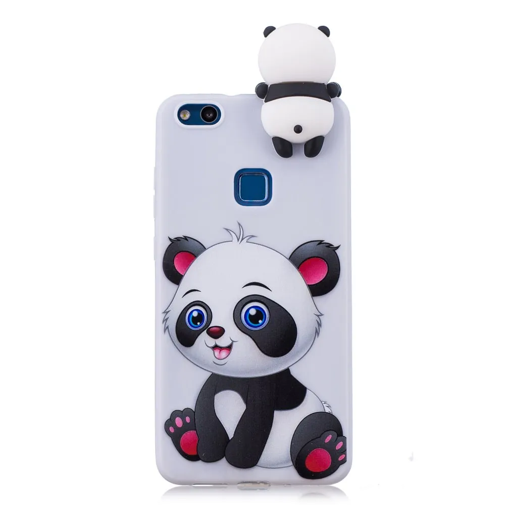 Panda Для HUAWEI Mate10 Pro 20 Lite милые 3D мультяшный чехол для P Smart P10 P20 P30 Nova4e P8 P9 Y5 Prime и рисунком милой панды крышка - Цвет: Panda