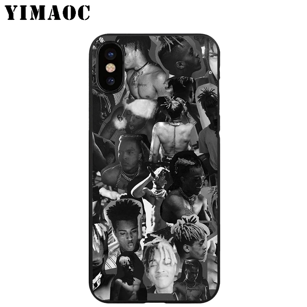 YIMAOC XXXTENTACION Soft TPU Black Silicone Case for iPhone X or 10 8 7 6 6S Plus 5 5S SE Xr Xs Max |