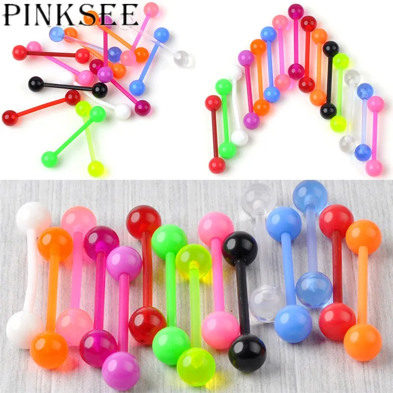 5 шт. разноцветные силиконовые шарики PINKSEE гибкая штанга-гвоздик зажим кольцо для