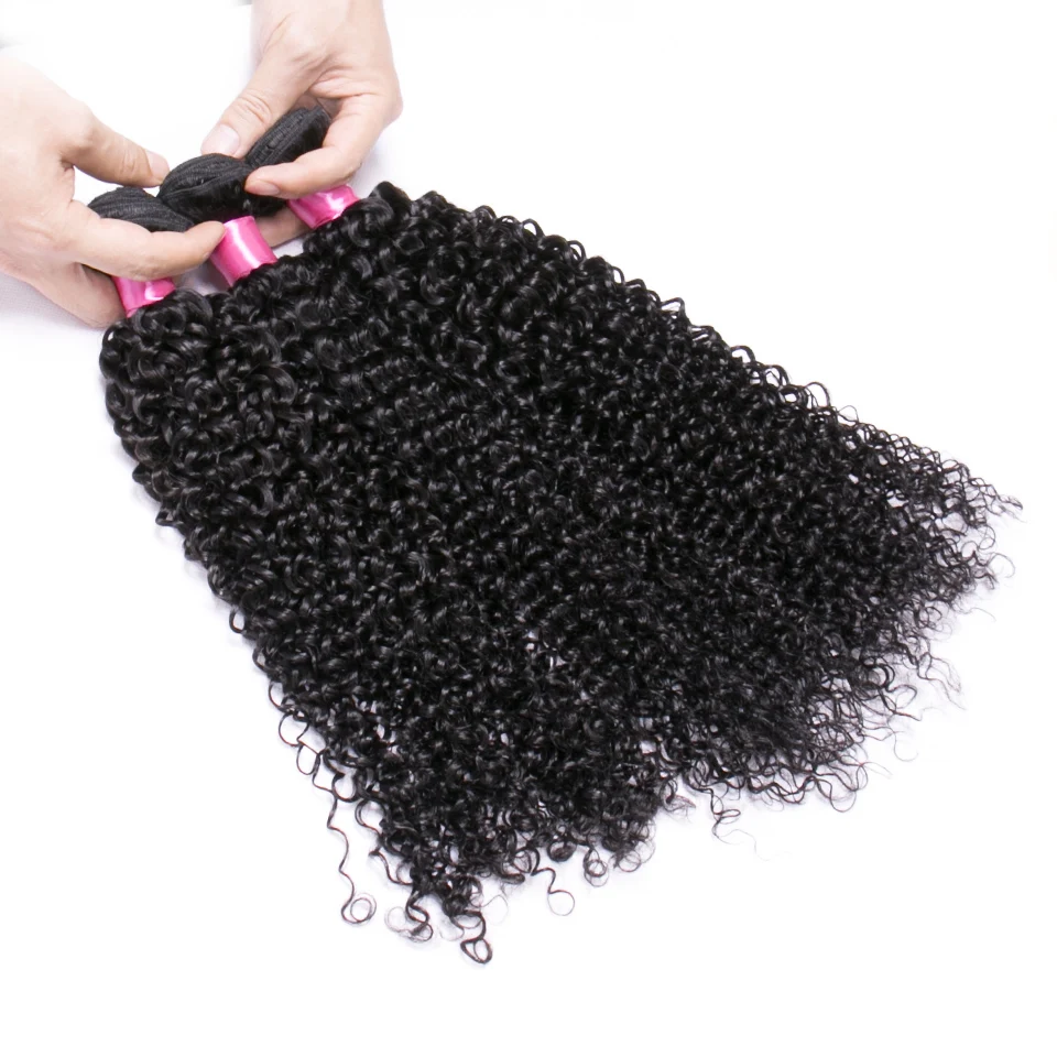 Chloe волосы бразильские Remy человеческие кудрявые 3 пучка с закрытием 4*4 свободная