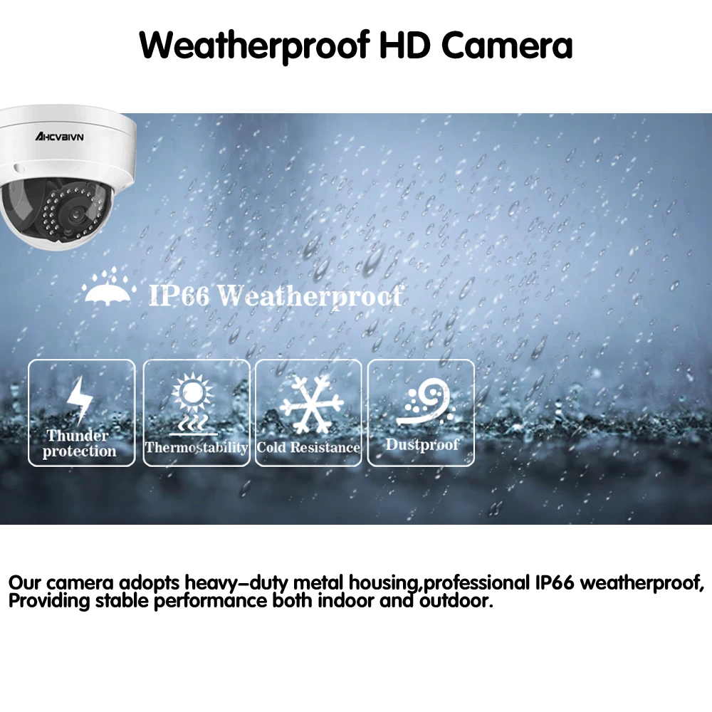 AHCVBIVN 5MP POE Комплект видеонаблюдения 4CH NVR CCTV камера системы 4 шт. мегапиксельная 5 Мп Всепогодная CCTV безопасности POE IP камера
