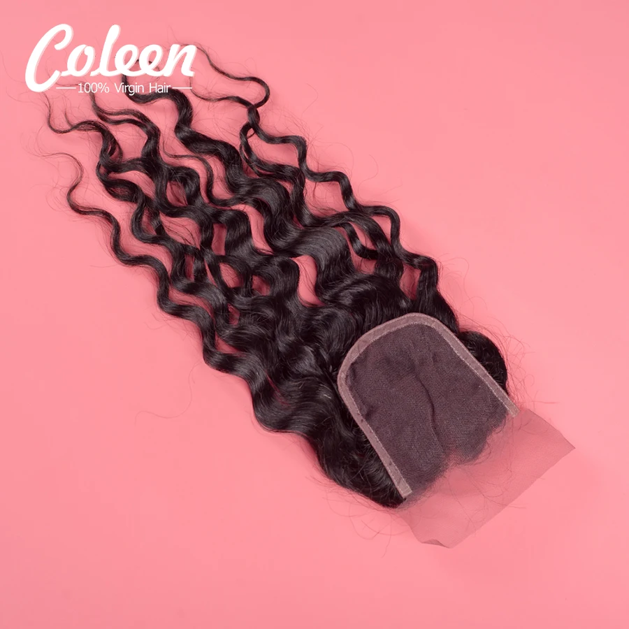 1 шт. coleen волосы продукта бразильские закрытие естественная волна lace closure