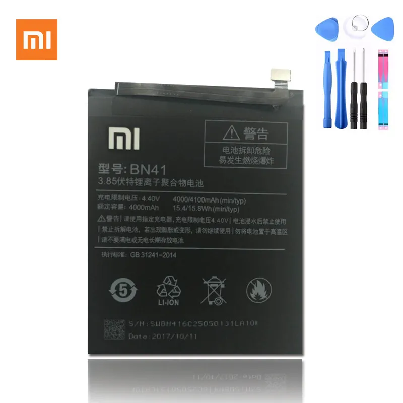 Сменный аккумулятор BN41 для xiaomi Redmi Note 4 Note4 Pro 4X Высококачественная версия MTK Helio X20