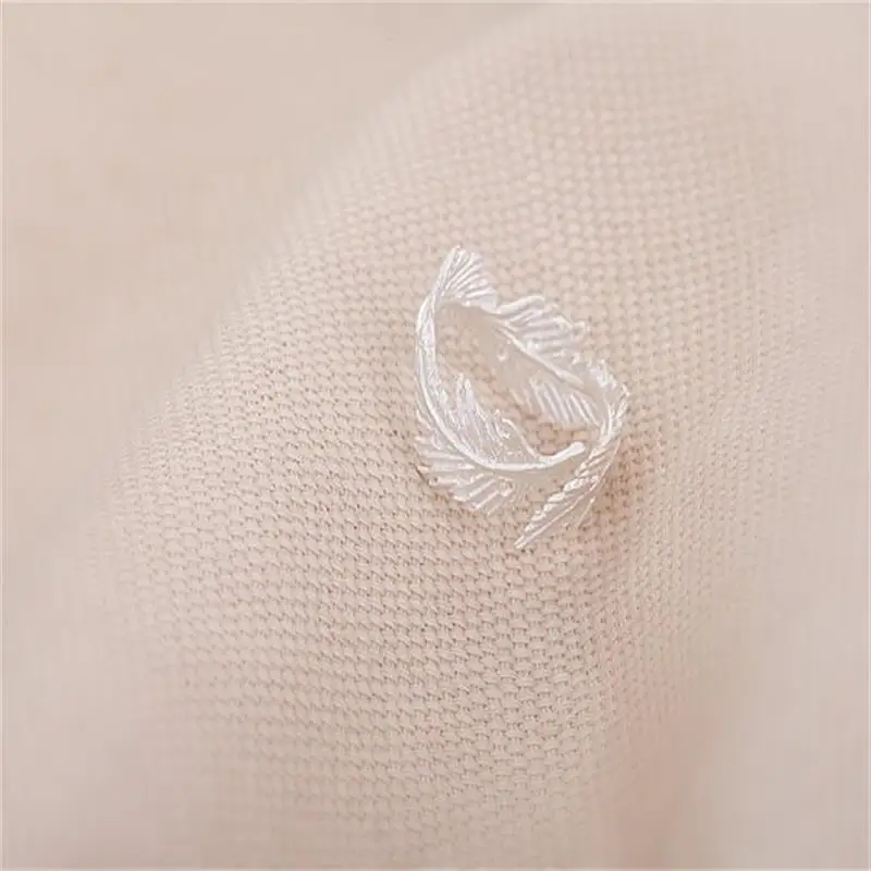 

Fashion Feather style Ring Leaves Pattern Three Color Optional