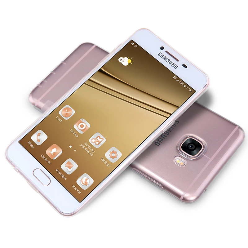 Nillkin Nature прозрачный Мягкие силиконовые ТПУ для Samsung назад Smart Cover C5 телефон