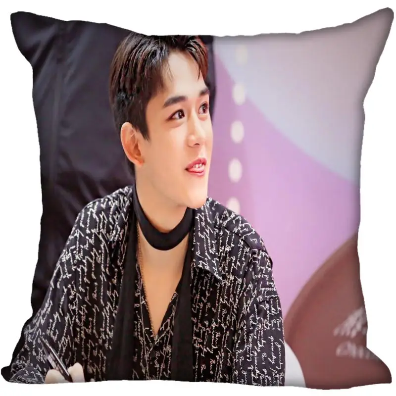 21 Fan Xi, хит, на заказ, KPOP NCT Lucas, принтованная шелковая квадратная наволочка, для дома, декоративная, на молнии, атласная наволочка(одна сторона - Цвет: 21