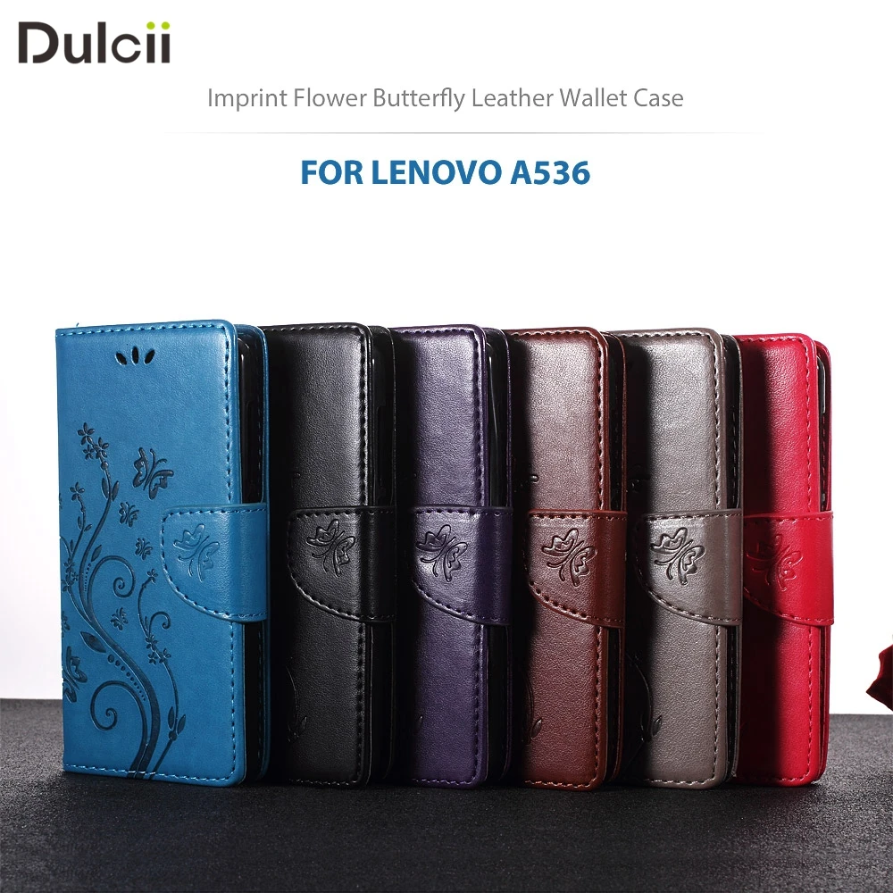 DULCII чехол для lenovo A 536 A536 телефон сумка отпечаток цветок бабочка PU кожаный