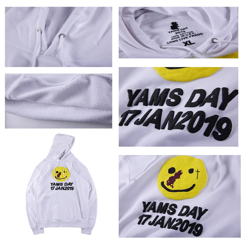 19SS ASAP ROCKY CPFM белая Толстовка Harajuku Kanye West уличная хип-хоп w. W. C. D мужские и женские 1:1 хлопковые повседневные толстовки с капюшоном Yams Day