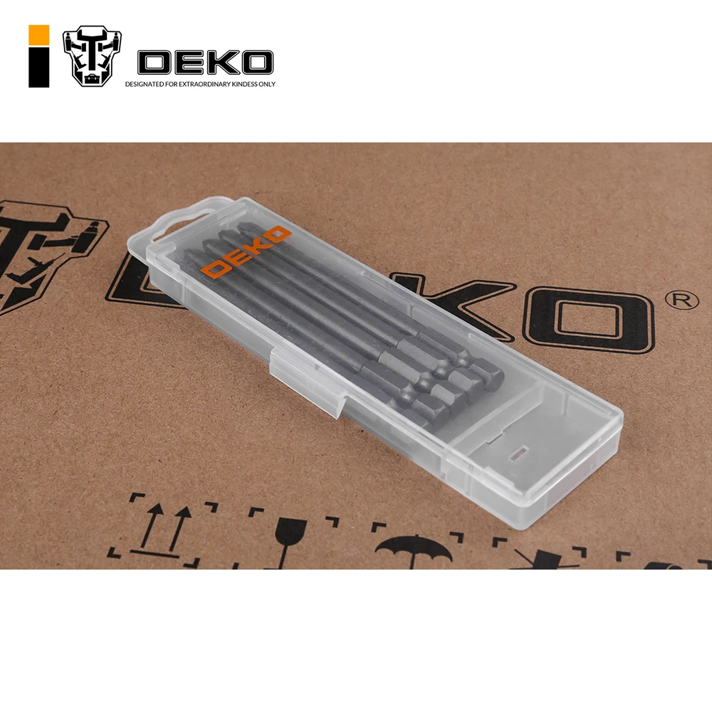 5 шт. шестигранная отвертка DEKO SCRE06 S2 сталь 1/4 дюйма шестигранный хвостовик винт