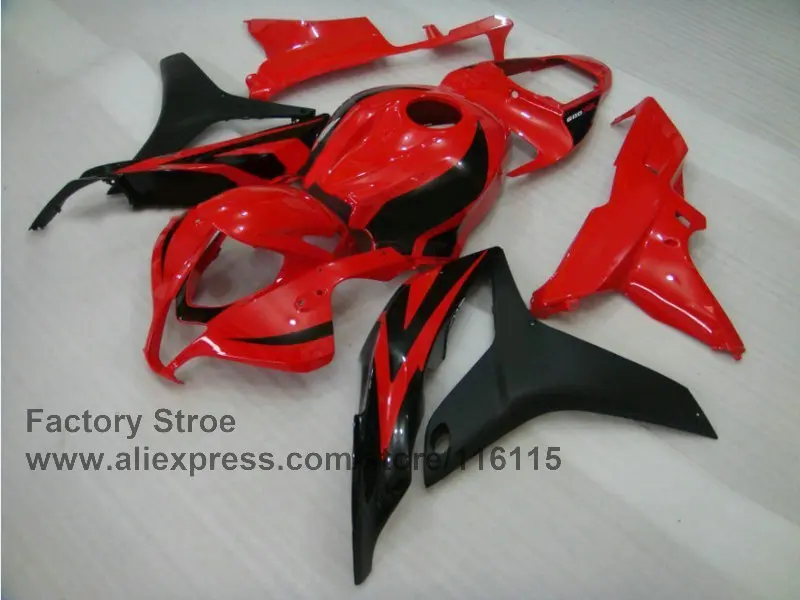 Красная кровь пластиковая литьевая часть для HONDA CBR 600 RR Обтекатели 2007 2008 OEM кузов