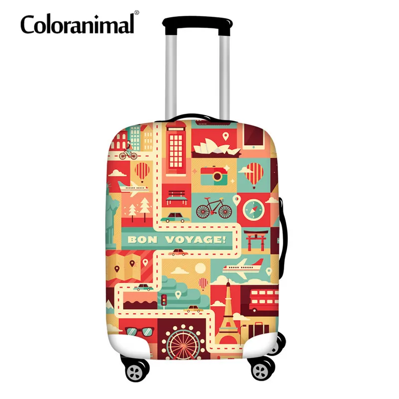 Coloranimal Bon Voyage защитный чехол для багажа утолщенный путешествий чехлы на колесиках