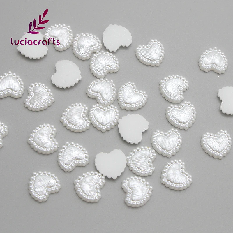 Lucia Craft 48 шт. жемчужные бусины в форме сердца для рукоделия аксессуары