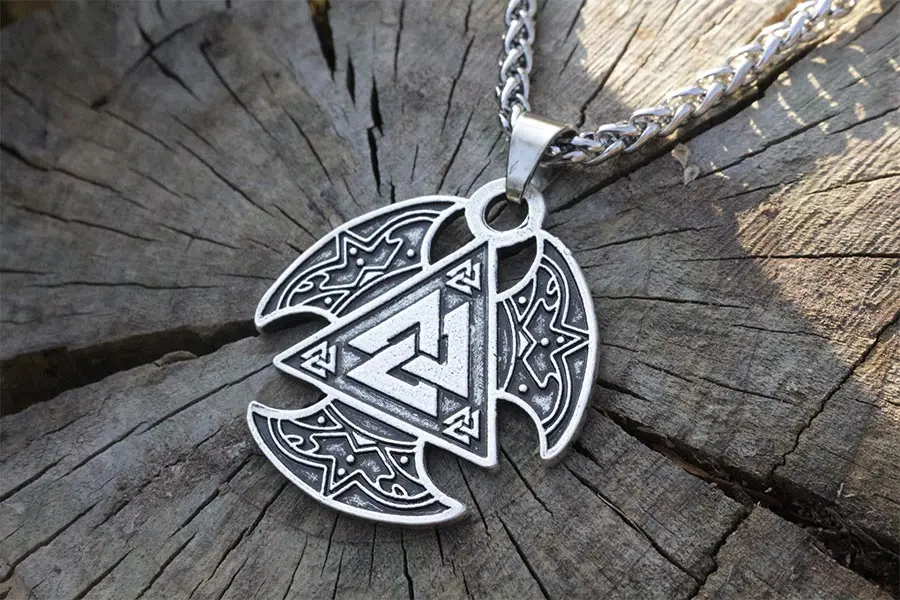1 шт. скандинавский кулон с тройным топором в скандинавском стиле|viking valknut|collier