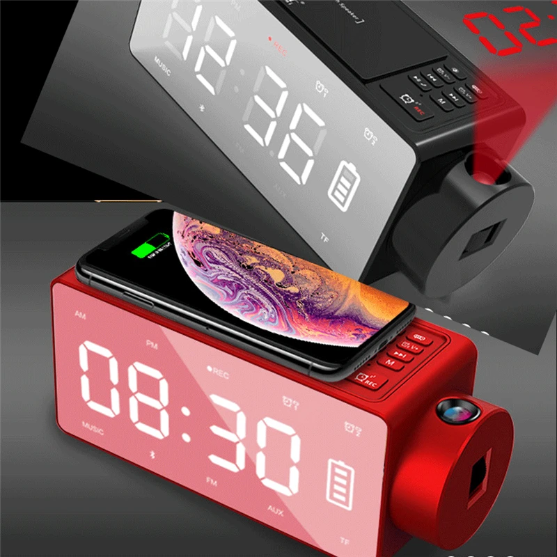 Новый беспроводной Bluetooth Настольный Будильник умный динамик TF карта аудио с