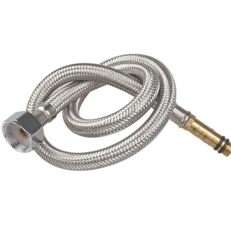 80cm faucet pipe Душевой шланг для ванной для раковины соединитель раковины из нержавеющей стали Водонагреватель Трубы Шланг Сантехника душевой шланг 1,5 м 2 м - Цвет: 80cm faucet pipe