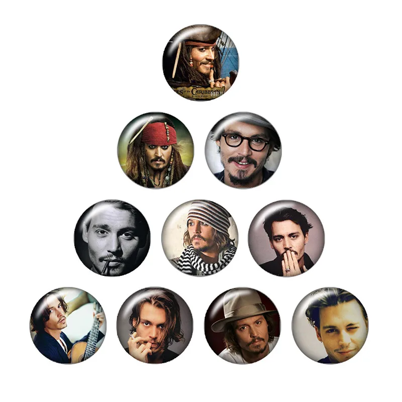 

Fashion ELVIS Michael Jackson Monroe 10pcs mixed 12mm/18mm Round photo glass cabochon demo flat back Making findings