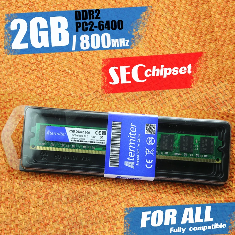 Новый 2 Гб DDR2 PC2-6400 800 МГц (SEC chipset) для настольных ПК DIMM память ram 240 контактов (для intel