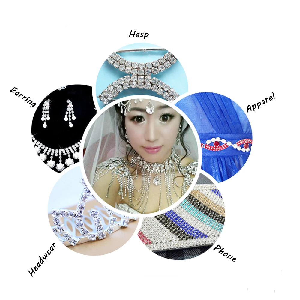 Шьют на не горячей фиксации страз стекло Аквамарин Стразы Серебряная основа