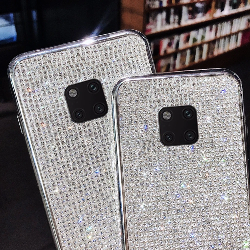 Блестящий чехол для Huawei P20 Mate 20 Pro роскошный блестящий силиконовый мягкий бампер