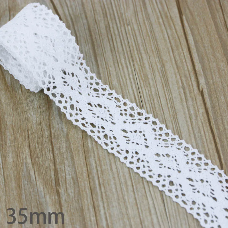 6 5 meters/roll) White Cotton Embroidered Lace Net Fabric Trim DIY Sewing Handmade Craft Ribbon Materials - Цвет: 6