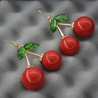 2019 fashion cherry pearl earrings fashion jewelry for women
