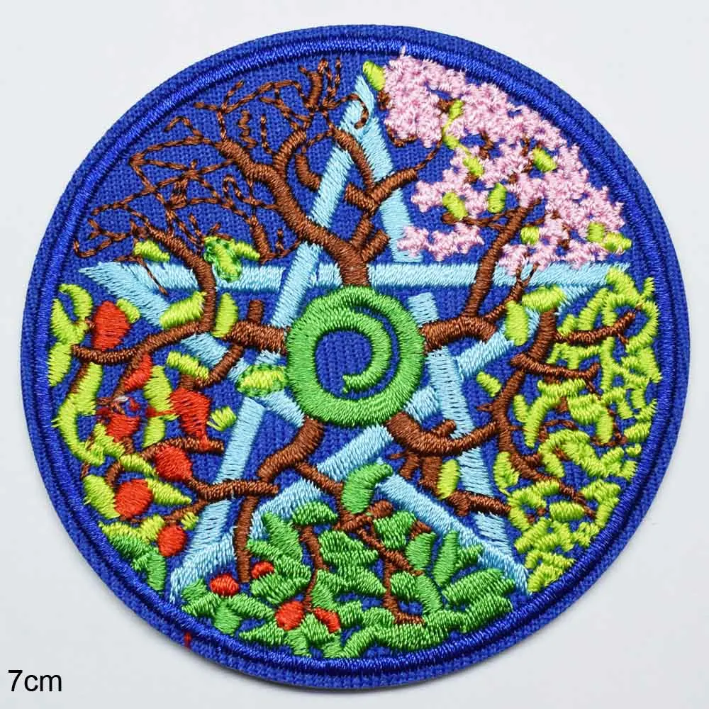 Pentagram five-pointed star Iron On Embroidered Clothes Patches For Clothing Stickers Garment Wholesale | Дом и сад