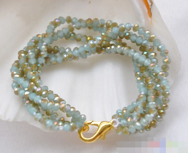 Hot sale&gt@@ &gt 08784 6row round faceted blue-sky crystal bracelet | Украшения и аксессуары