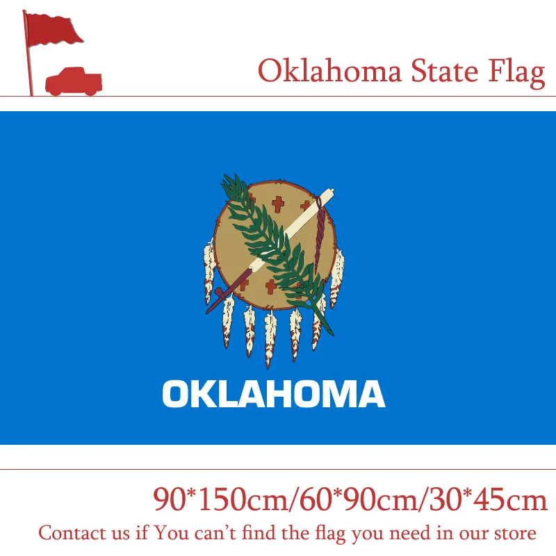 

Oklahoma State Flag 3*5 Feet 90*150cm 60*90cm 40*60cm Flying Flag 15*21cm Hand Flag America United States