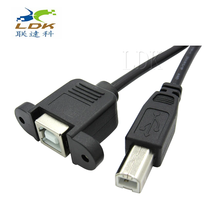 Удлинительный шнур USB для принтера USB-B мужской поворачивает ремень проводки
