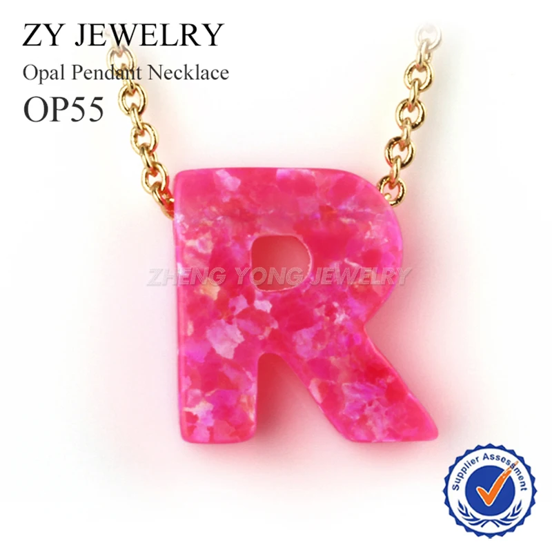 Элегантное ожерелье-цепочка золотого цвета модное ожерелье с буквой R и розовым