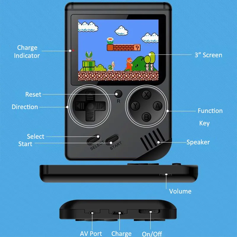 Ретро FC 168 видеоигр консоль VS BittBoy игры мини портативные плееры 8 бит классический