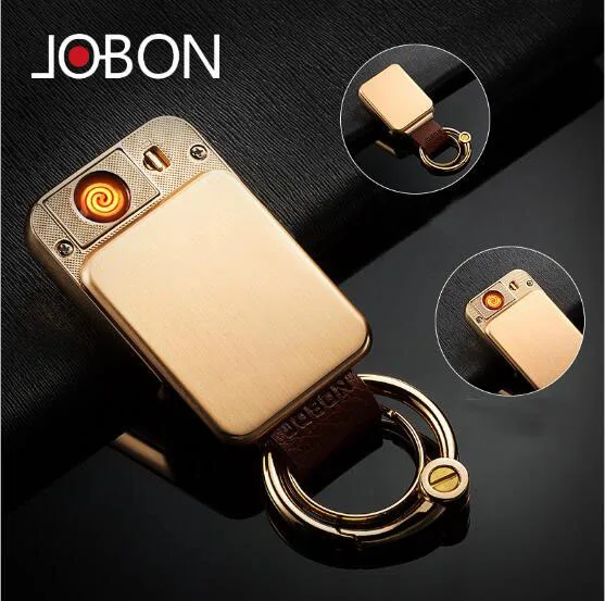 Подлинная Jobon квадратная с кнопкой блокировки, креативный usb-зарядка, прикуриватель, подарочная упаковка, резной логотип, имя, индивидуальный заказ