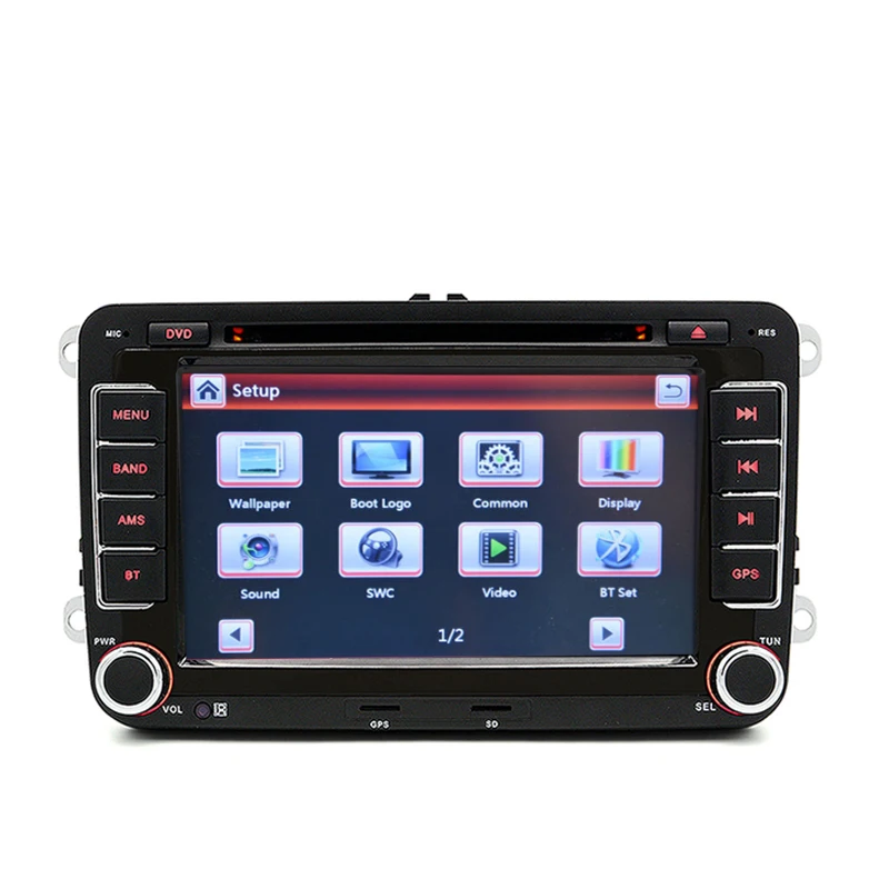 Двойной автомобильный Dvd мультимедийный плеер 2 din RDS радио для VW Volkswagen Golf Polo Tiguan