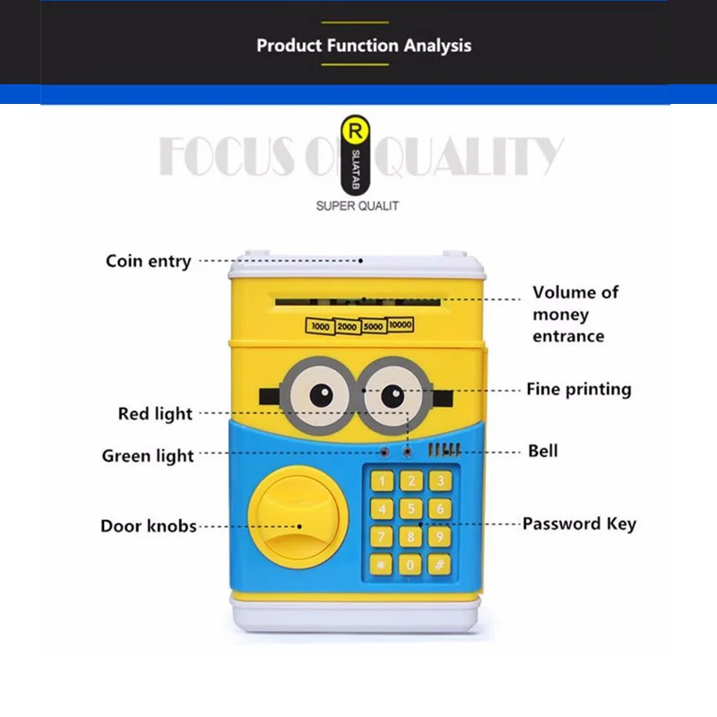 alcancia Large Piggy Bank Safe ATM Bank Saving Box Music Money Box Electronic Piggy bank kitty Cat Paper Money Cash Coin Bank