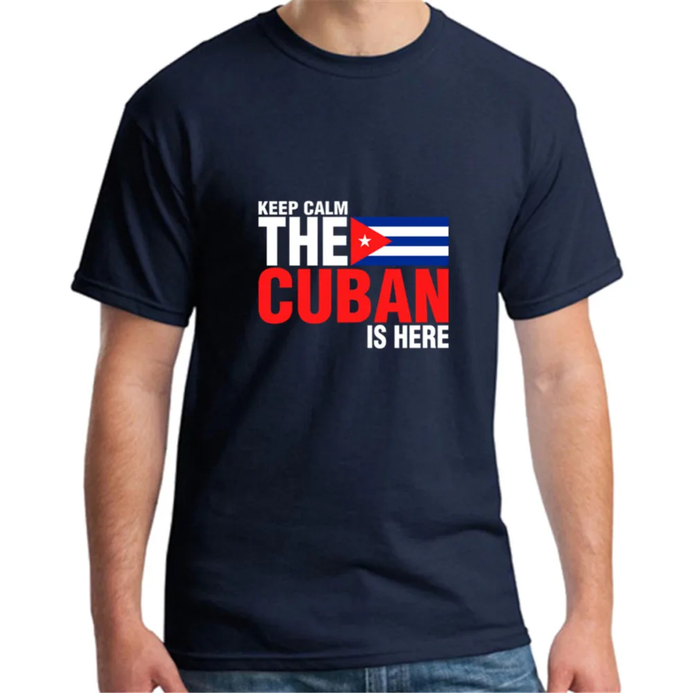 Футболка мужская с коротким рукавом круглым вырезом и флагом Кубы|designer t-shirt|t-shirt