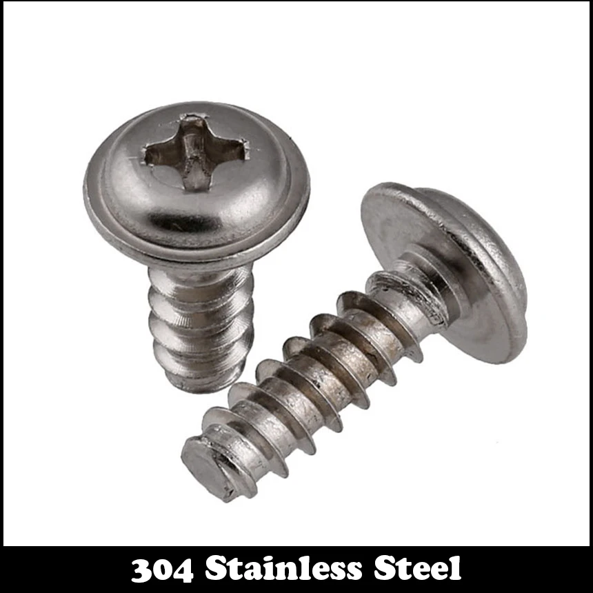 Самонарезающий винт M4/M4 * 8/M4x8/M4*10/M4x10/M4*12/M4x12 304 с шайбой|self tapping screw|tapping screwself screw |