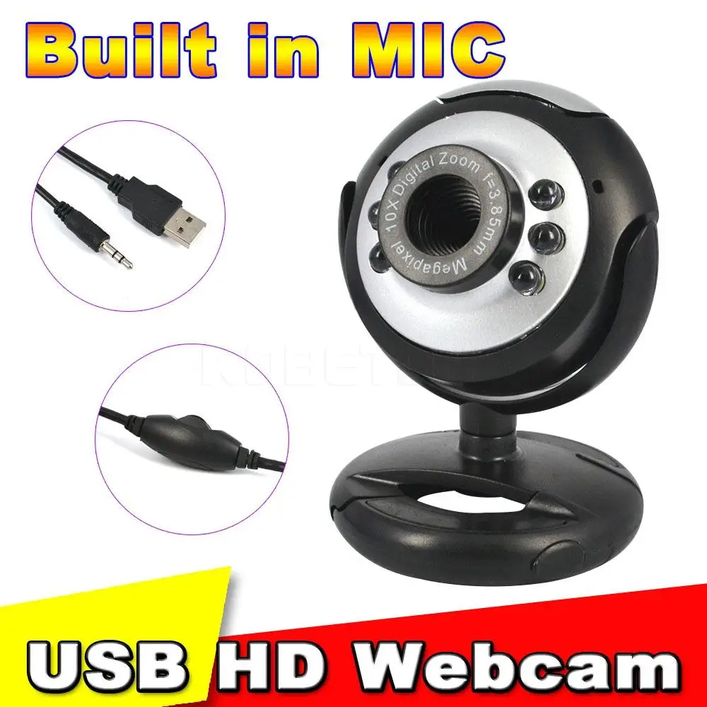 Веб-камера BASIX USB веб-камера высокой четкости веб-камера с микрофоном клип-на для Skype для Youtube компьютер ПК ноутбук камера для ноутбука