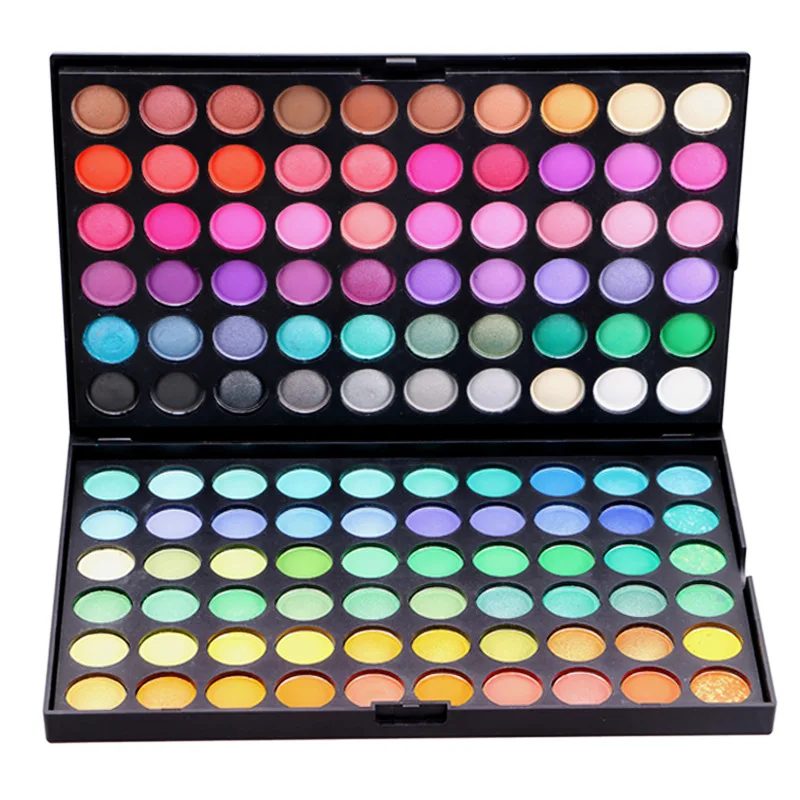 Палетка теней для век 120 цветов профессионального макияжа с эффектом мерцания и матовым финишем, водостойкая, землистых оттенков, подходит для низкой освещенности, обеспечивает долговременный эффект.