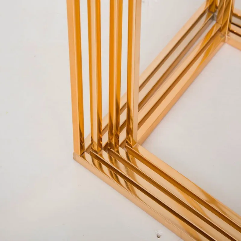 

10pcs Gold Flower Vase Floor Vases Column Stand Metal Road Lead Wedding Table Centerpiece Flower Rack Event Party Decoration