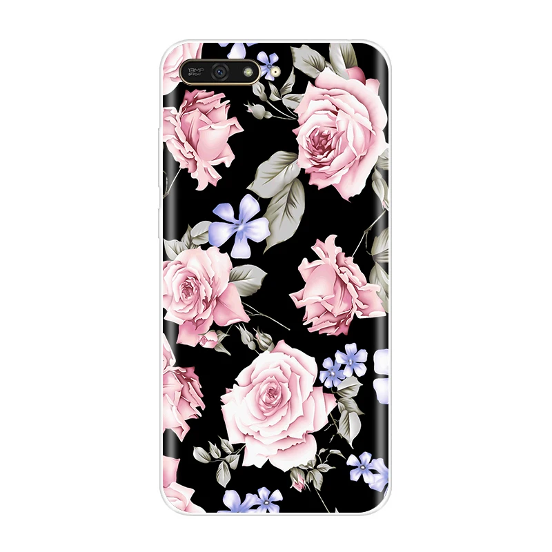 Soft Back Cover For Huawei Y5 Y6 Y7 Prime 2017 2018 Y9 2019 Cute Flower Floral Phone Case Silicone Y3 II Pro | Мобильные телефоны и