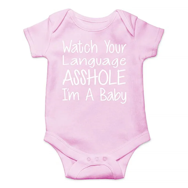 YSCULBUTOL часы вашего языка мудак im a baby Боди милая детская одежда от 0 до 12 месяцев для