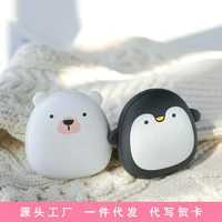 rechargeable hand warmers couple warm baby penguin polar bear portable usb mini mobile power