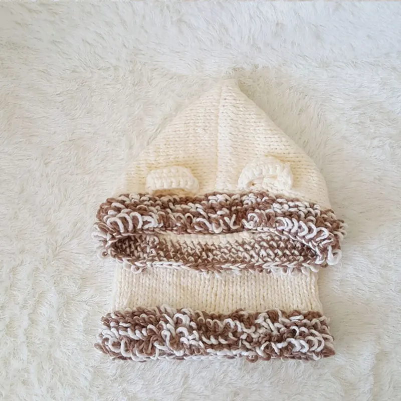 Maxmessy/зимняя детская шапка и шарф милые теплые хлопковые вязаные шапки с рисунком